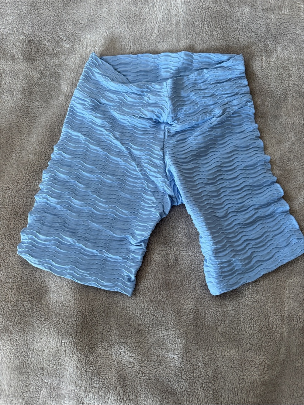 Booty By Brabants Light Blue Textured High-Waist Women’s Shorts